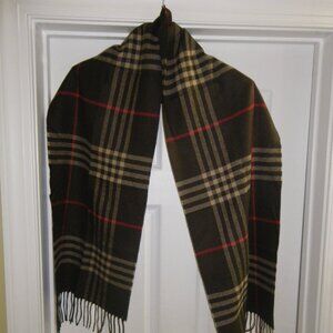 Men’s / Women’s Unisex 100% Cashmere Plaid Scarf Made in Scotland